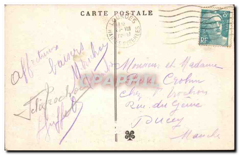 Lourdes — La Basilique — Les Pyrénées — 11 bis — Verso