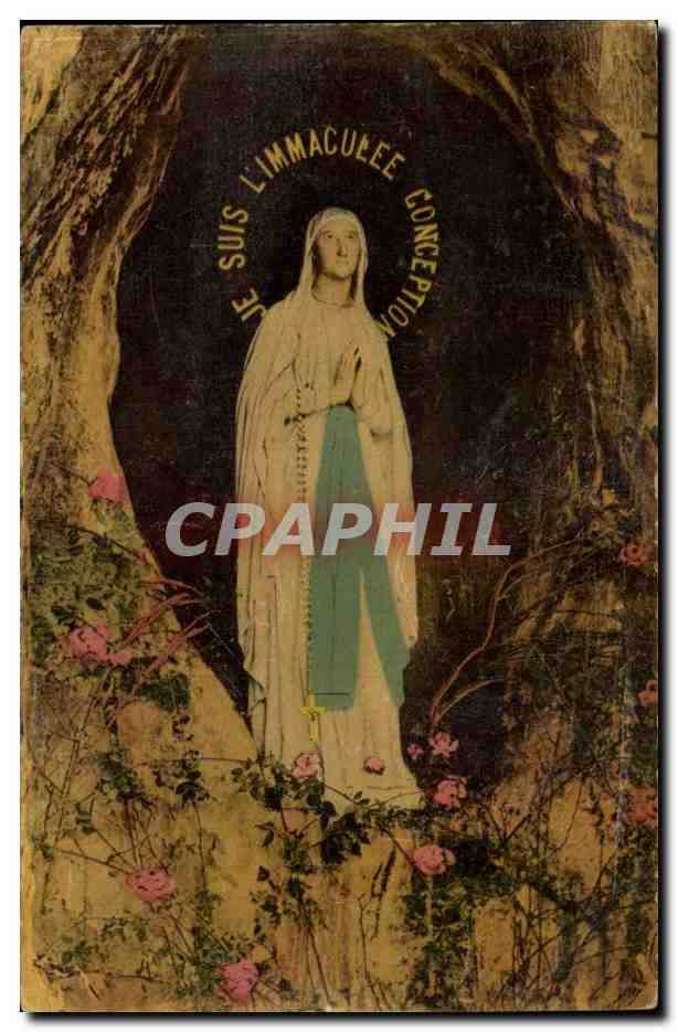 Lourdes CPA La vierge de la grotte