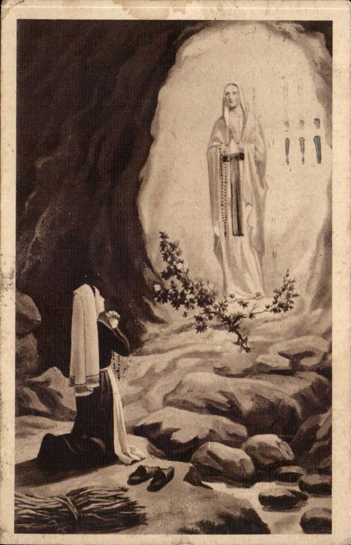 Lourdes CPA Une apparition de la Tres Sainte Vierge a Bernadette Soubirous 
