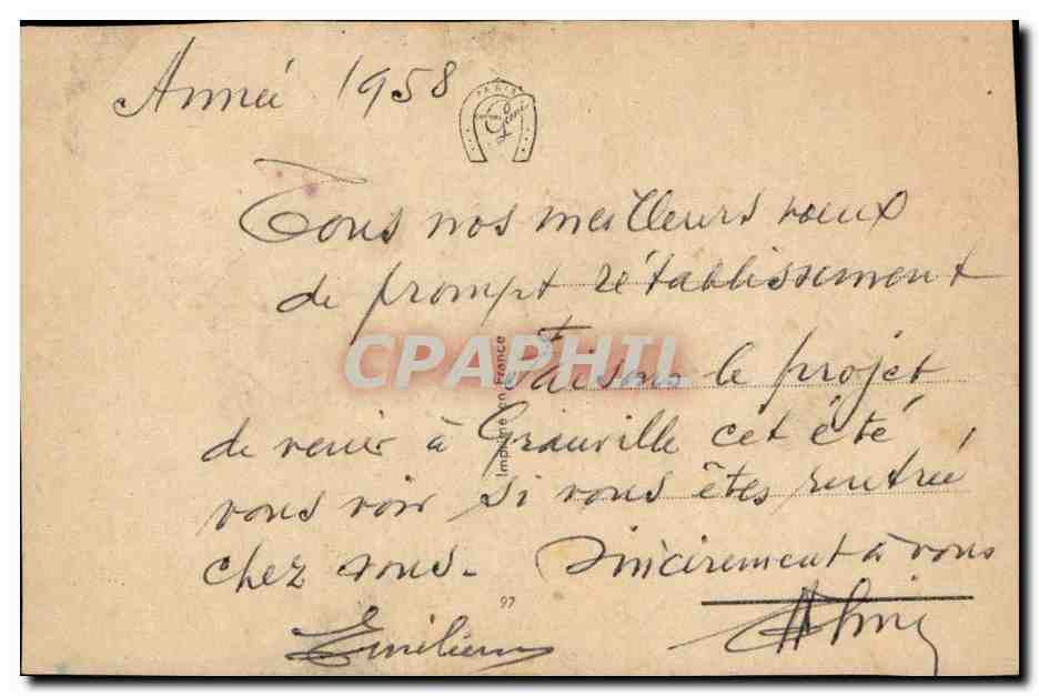 CPA FAntaisie Bonne annee — Rückseite