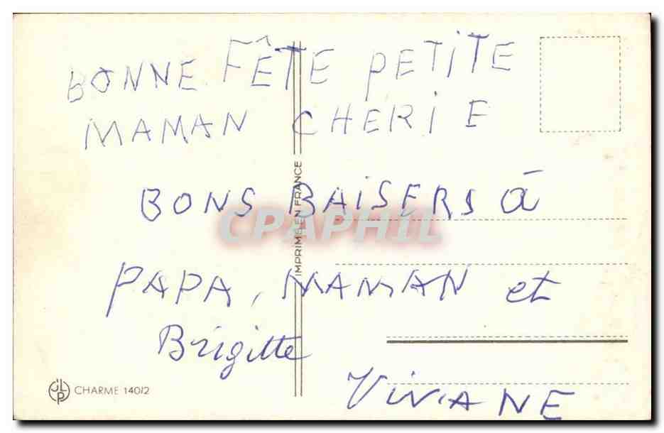 CPA FAntaisie Bonne fete Fleurs — Rückseite