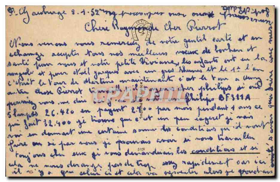 CPA FAntaisie Bonne Annee — Verso