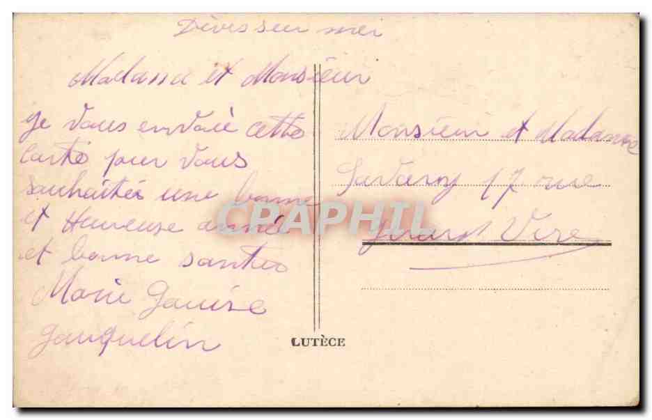 CPA FAntaisie Bonne annee — Rückseite