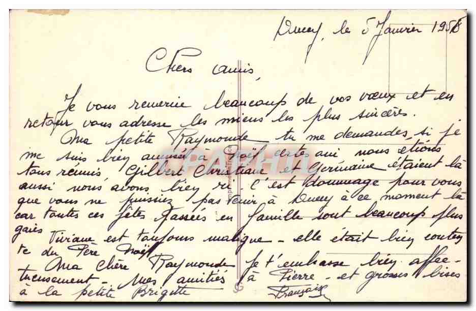 CPA FAntaisie Heureuse annee — Rückseite