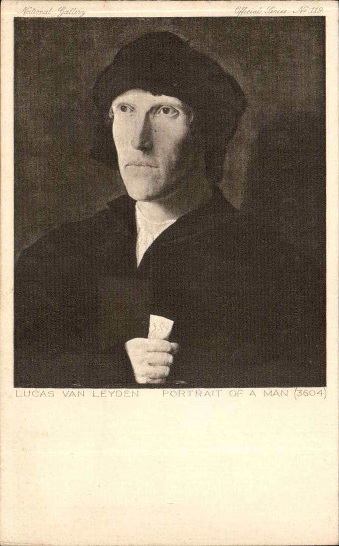 National Gallery CPA Lucas Van Leyden Portrait of a man 