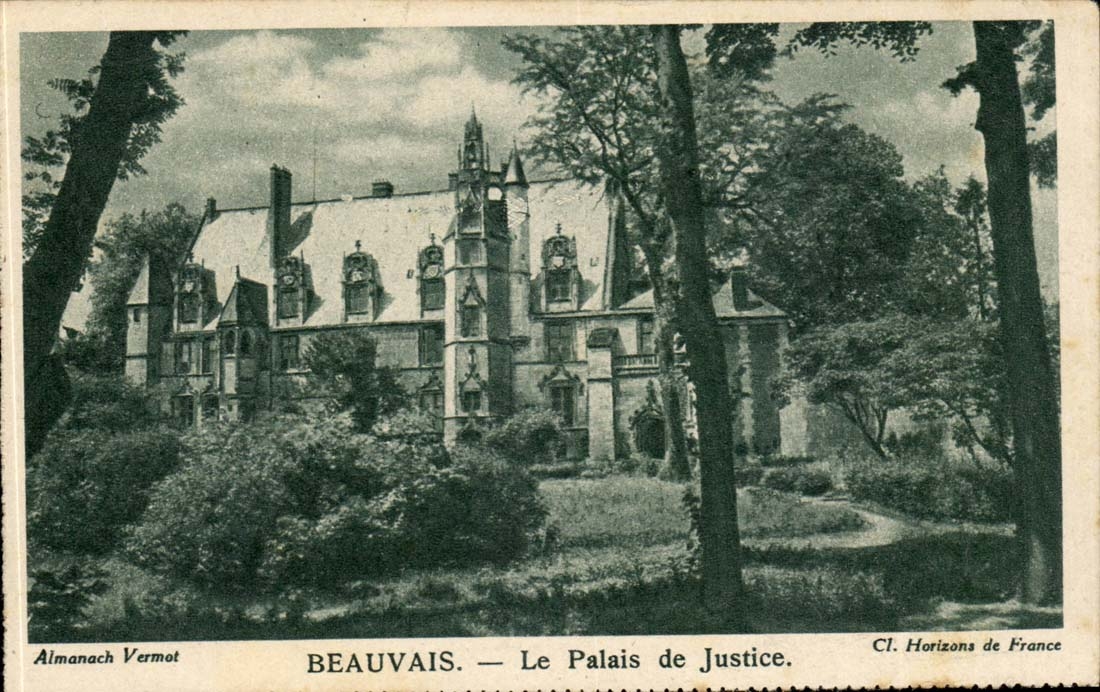 Beauvais CPA Le palais de justice Almanach Vermot