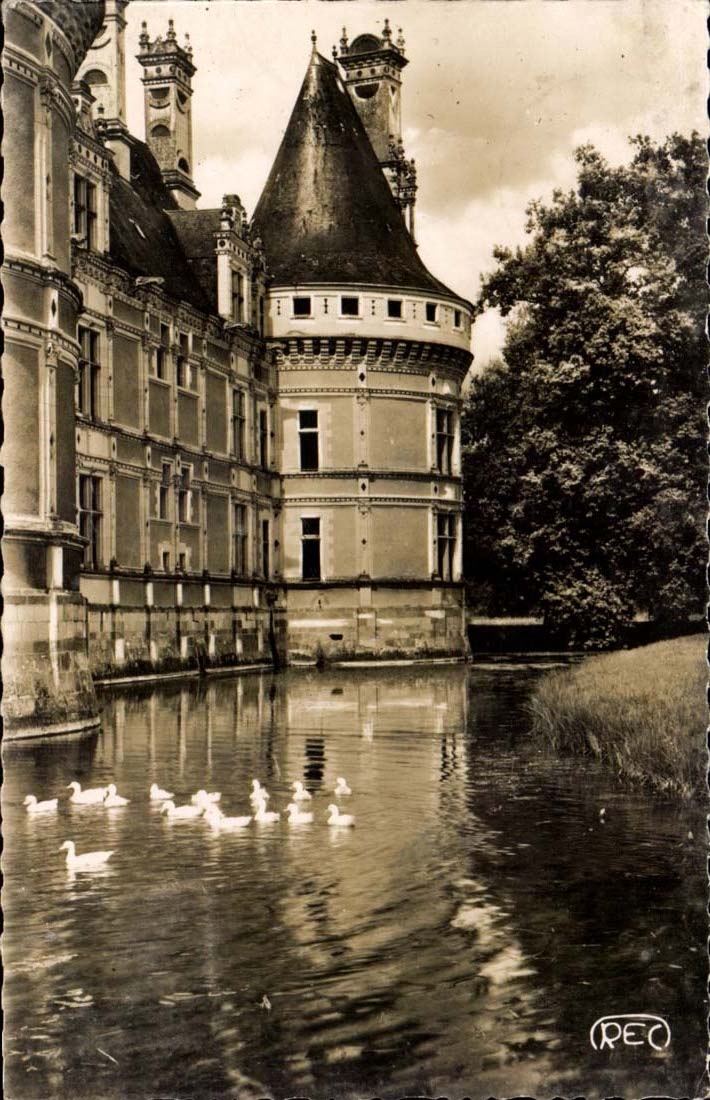 Villegongis CPA Chateau (facade Est) Vue sur les Douves