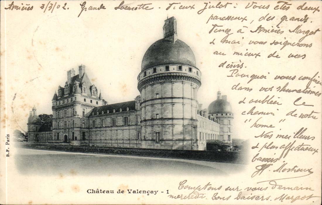 Château de Valençay — vue du château avec dôme — B.F. Paris - 1