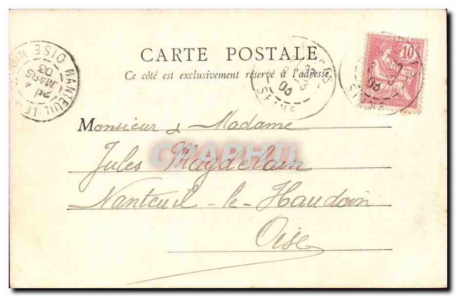 Château de Valençay — vue du château avec dôme — B.F. Paris - 1 — Verso