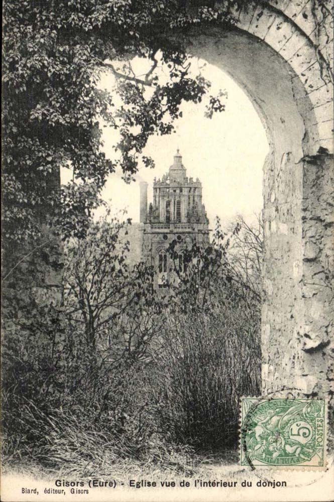 Gisors CPA Eglise vue de l'interieur du donjon