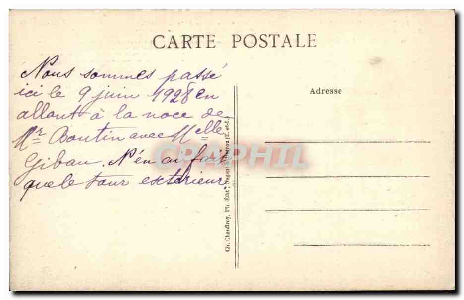 Le Château de St-Jean et la Terrasse Ouest — Nogent-le-Rotrou (E.-et-L.) — Ch. Chaudfray, Éditeur — Reverso