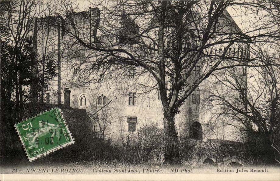 Nogent-le-Rotrou — Schloss Saint-Jean, der Eingang — Edition Jules Renoult