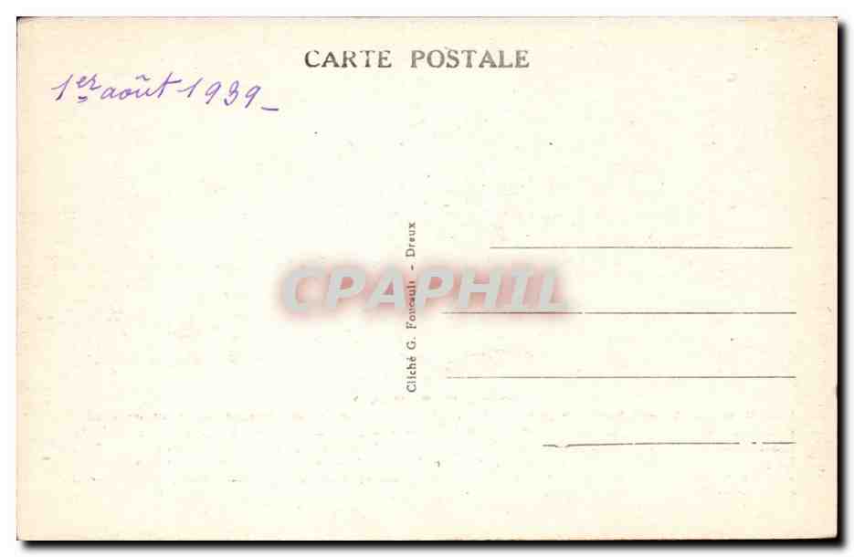 Château d'Anet (E.-et-L.) — vue du château avec description des œuvres d'art — Cliché G. Foucault - Dreux — Back