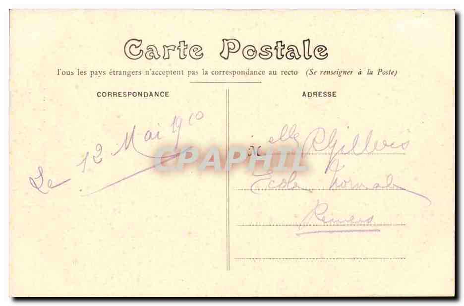 Musee de Rennes CPA Ecole hollandaise Veen dit Heemskerk Saint Luc peignant la Vierge — Verso