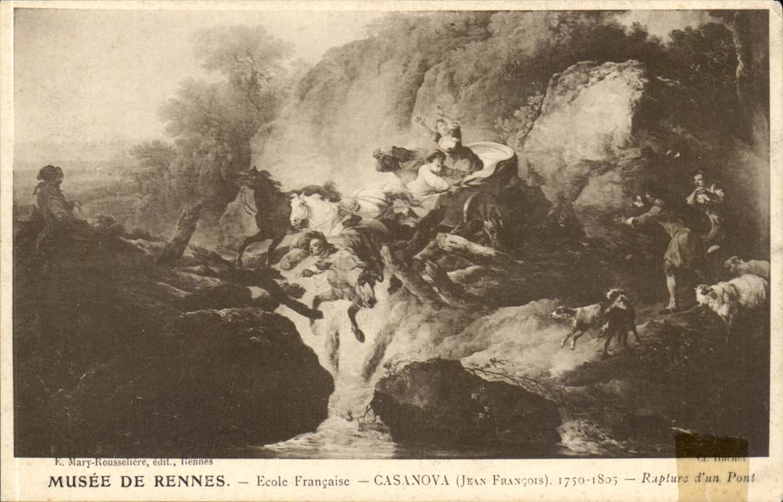 Musee de Rennes CPA Ecole francaise Casanova (Jean Francois) Rupture d'un pont