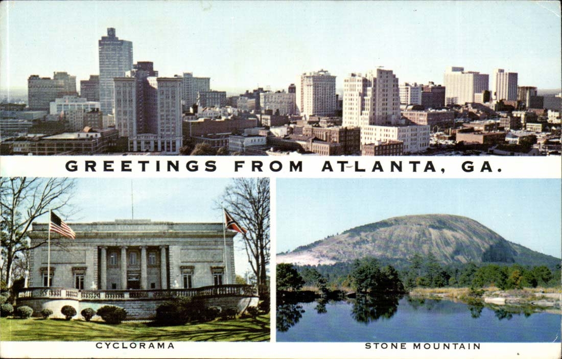 Etats unis Georgia CPM Greetings from Atlanta Cyclorama Stone Mountain