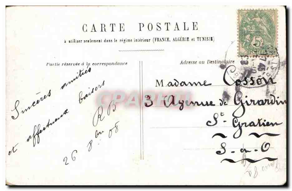 Paris CPA Opera — Verso