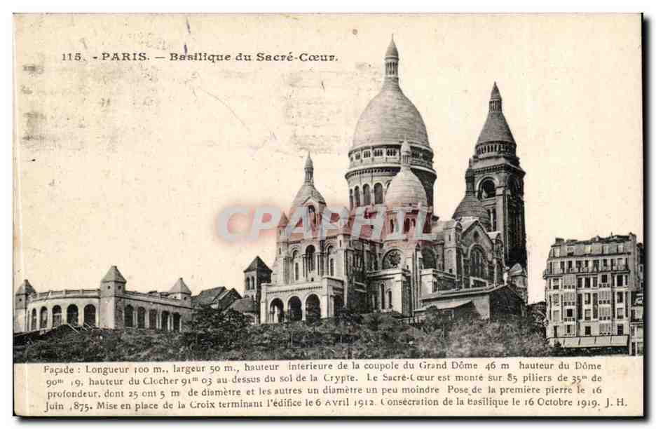 Paris — Basilique du Sacré-Cœur — L. Boisson, éditeur, n° 115