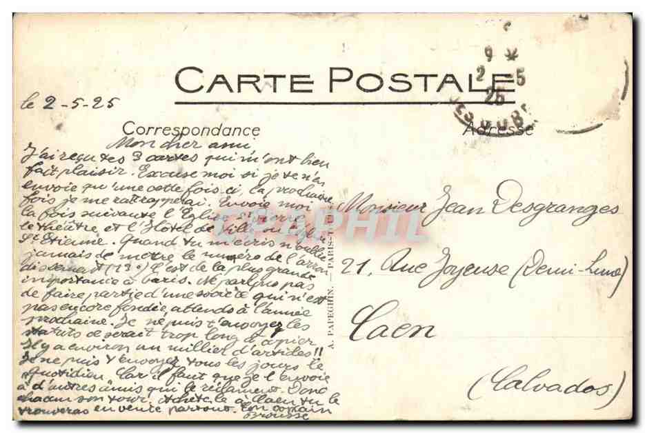 Paris — Le Grand Palais — A. P. (éditeur) n°71 — Reverso