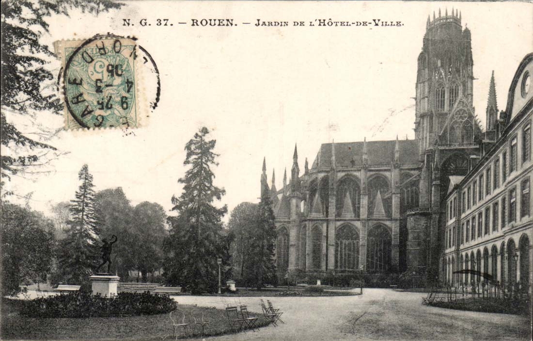 Rouen CPA Jardin de l'hotel de ville