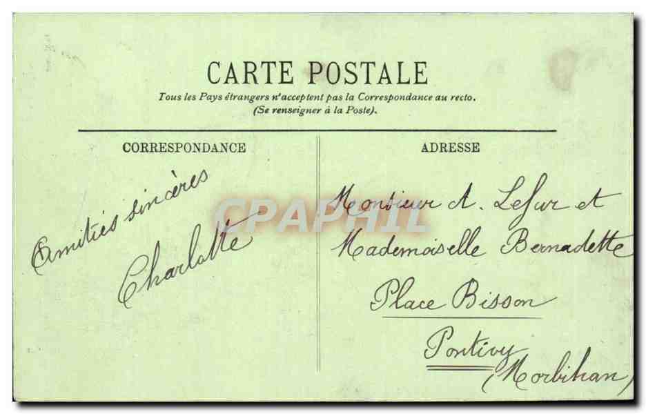 Le Havre CPA Panorama pris des Falaises — Rückseite
