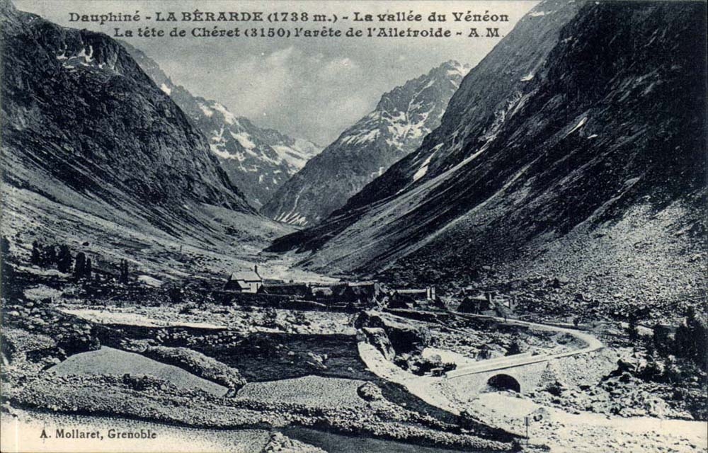 Dauphiné - La Bérarde (1738 m.) - La tête de Chéret (3150 m.) - La vallée du Vénéon - A. Mollaret, Grenoble