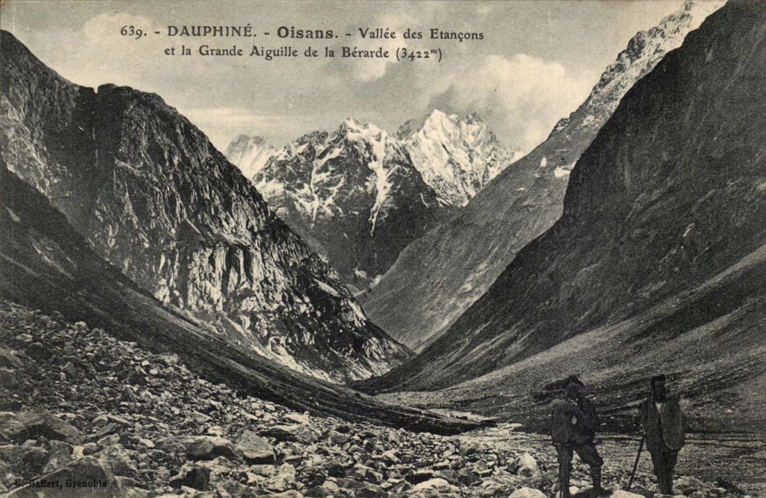 Dauphiné - Oisans - Vallée des Etançons et la Grande Aiguille de la Bérarde (3422m) — Éditeur E. Dallart, Grenoble, n° 639