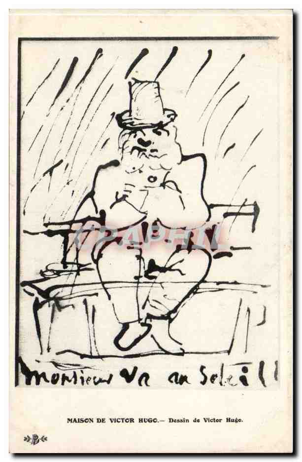 CPA MAison de Victor Hugo Dessin de Victor Hgo Monsieur Ur au soleil
