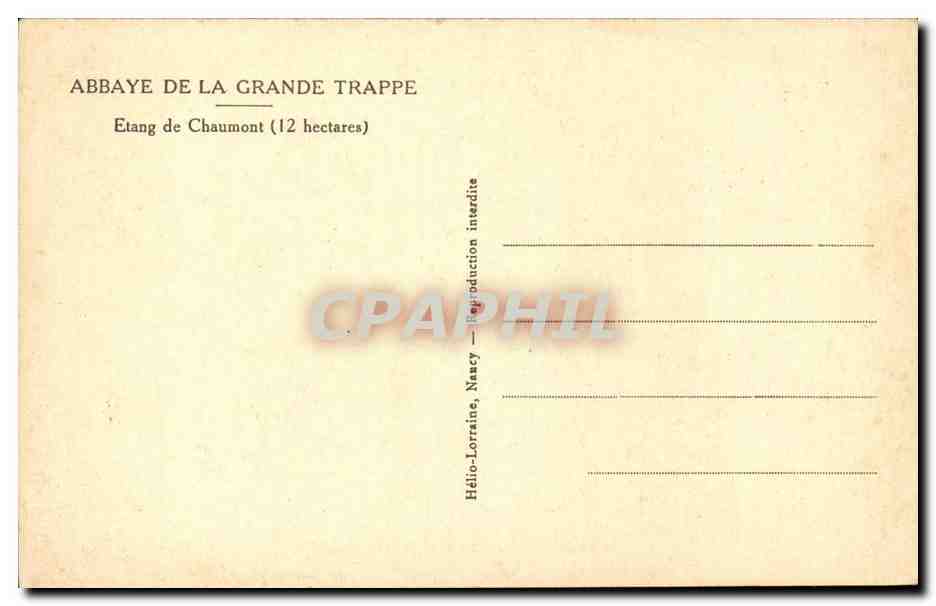 Etang de Chaumont — Abbaye de la Grande Trappe — Hélo-Lorraine, Naacy — Achterkant