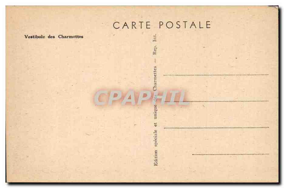 CPA Peinture Vestibule des Charmettes — Back