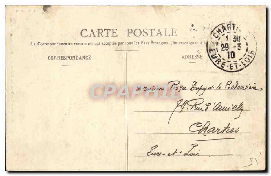 Dreux - Chapelle Saint-Louis - Tombeau du Duc et de la Duchesse d'Orléans — E.P. 2979 — Rückseite