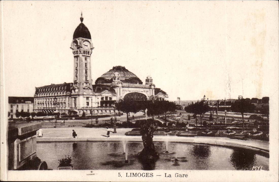 CPA Limoges La gare