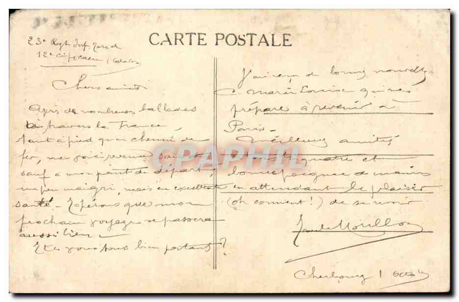 Cherbourg CPA L'arsenal salle d'armes — Rückseite