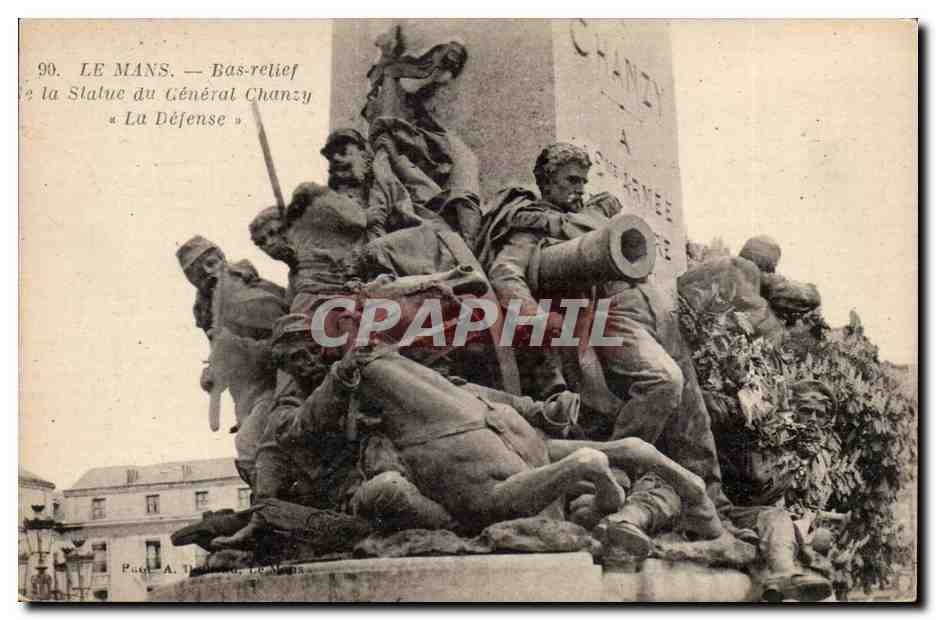 Le Mans — Bas-relief de la Statue du Général Chanzy « La Défense » — Paul A. Thibaud, Le Mans