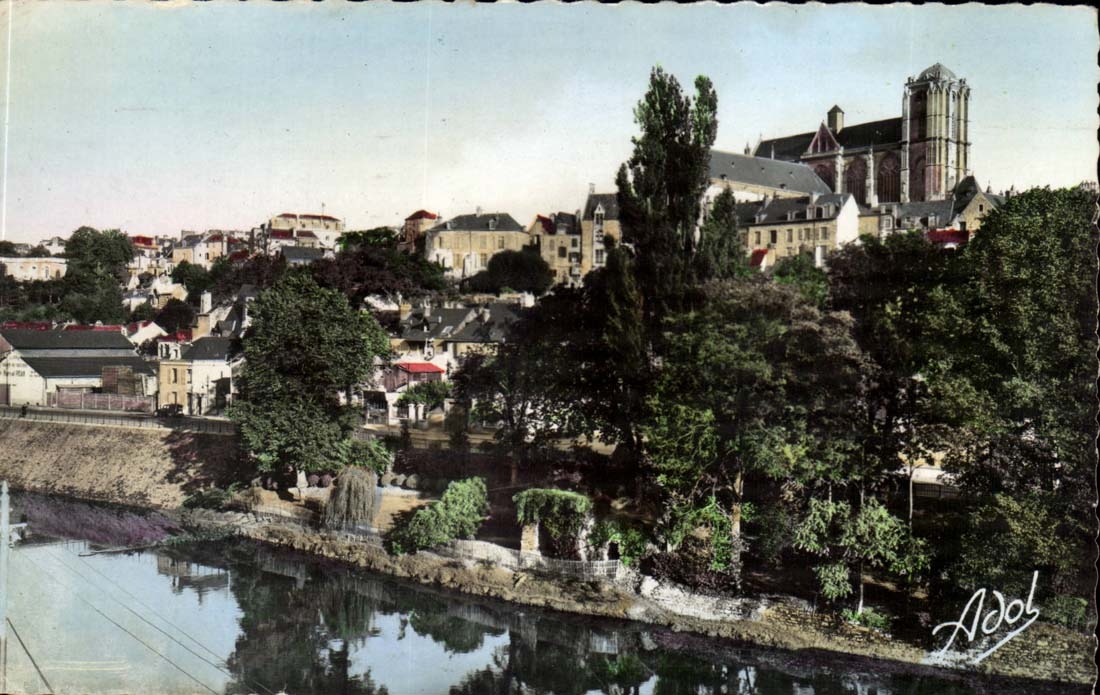 Le Mans — Rive gauche de la Sarthe, Ruines Gallo-Romaines et Jardins — Imp. Phot. A. DOUBEAU - Le Mans