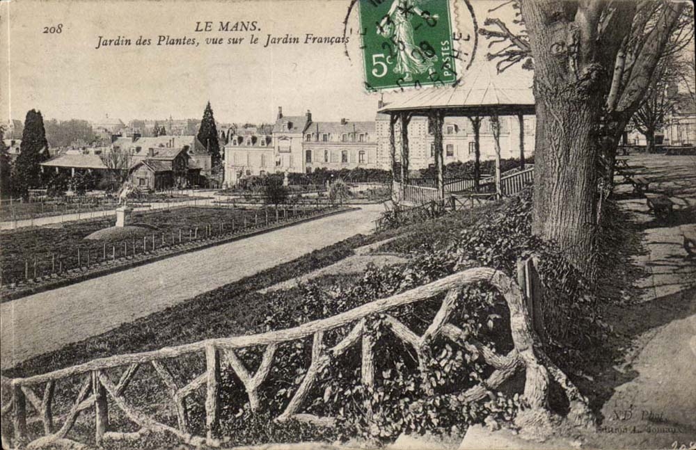 Le Mans CPA Jardin des plantes vue sur le jardin francais