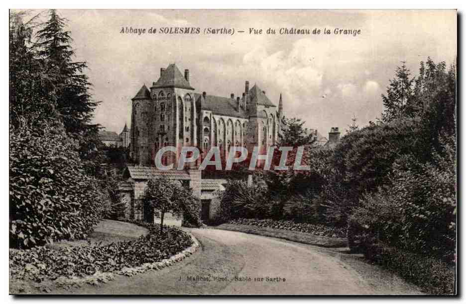 Solesmes CPA Ancienne abbaye des Benedictins Veu du chateau de la Grange