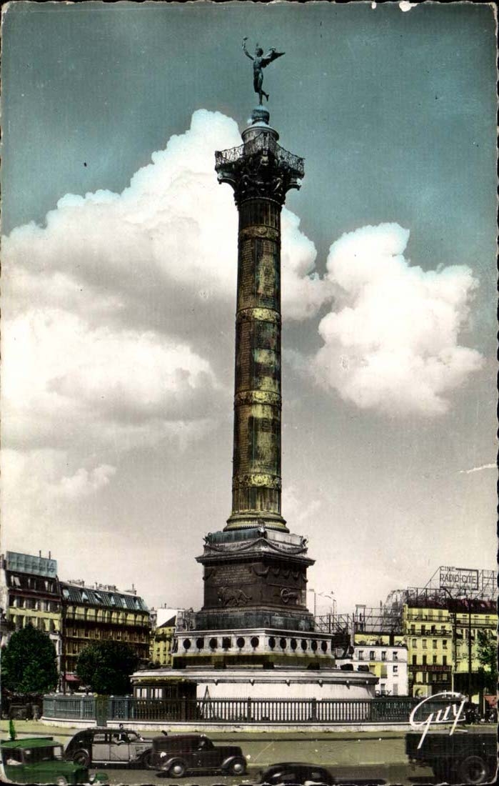 Paris CPA Place de la Bastille et colonne de Juillet (1831 1840)