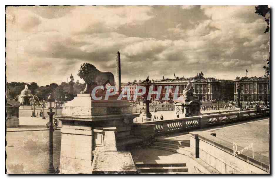 Paris CPA La place de la Concorde vue des Tuileries