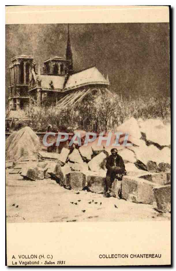 Paris CPA Le vagabond SAlon 1931 Collection Chantereau Notre Dame