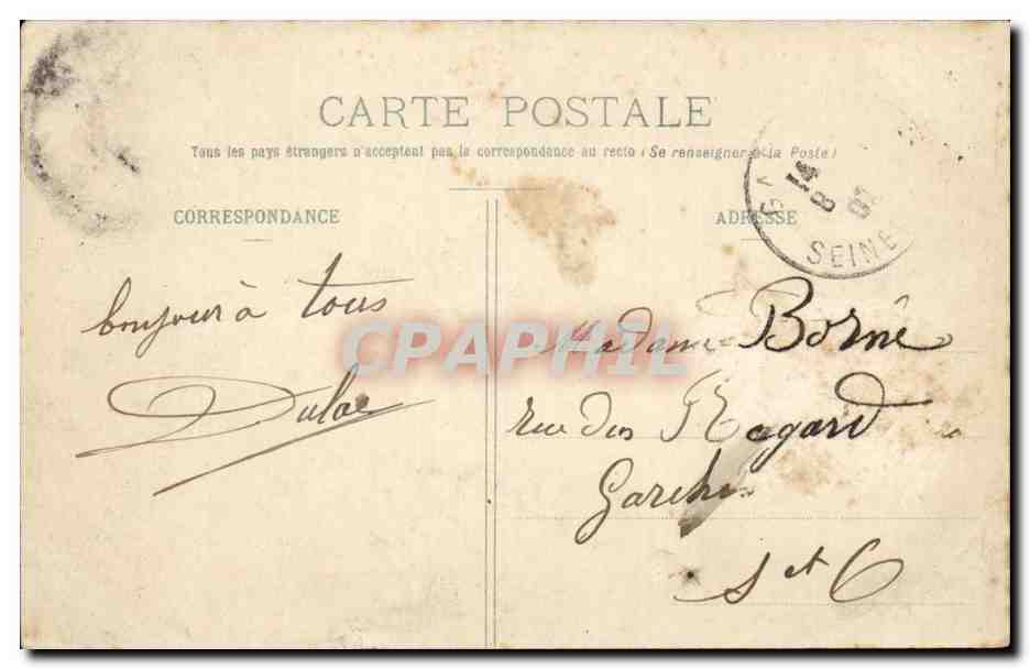 Environs de Rouen CPA Le coteau de Bonsecours et le funiculaire — Rückseite