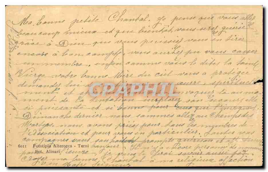 Italie - Italy - Subiaco - Lazio sacro Speco - Chiesa Interiore - Scolastica di S bendetto - CPA  — Rückseite