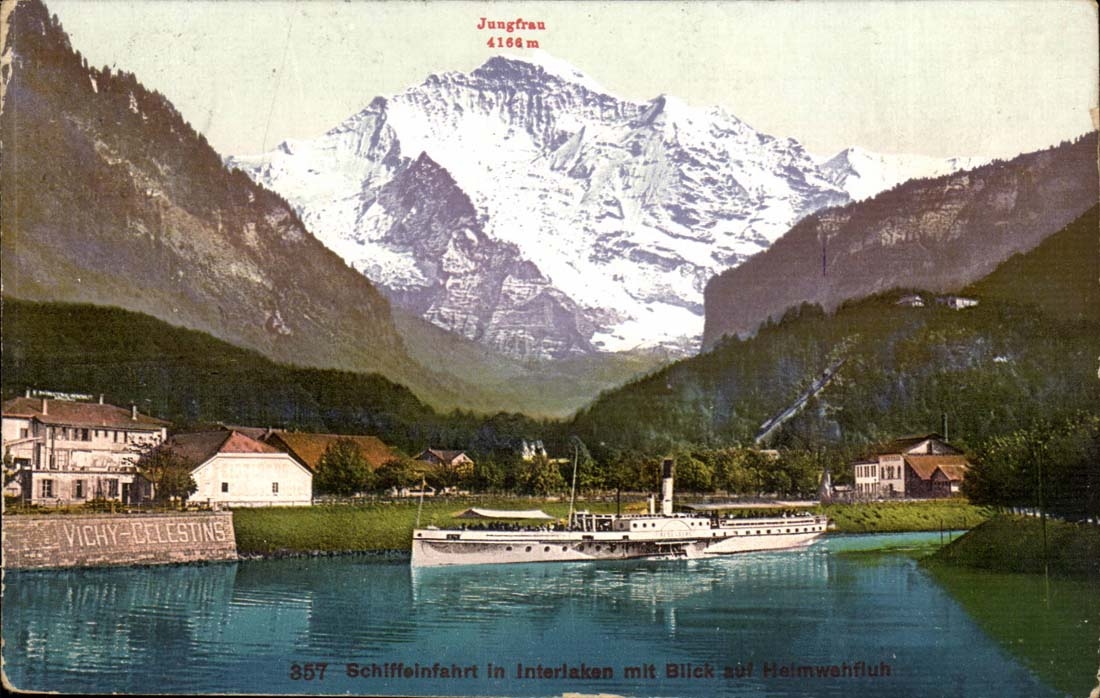 Austriche Austria - Jungfrau 4168 m Scifeinfahrt in Interlaken - CPA 