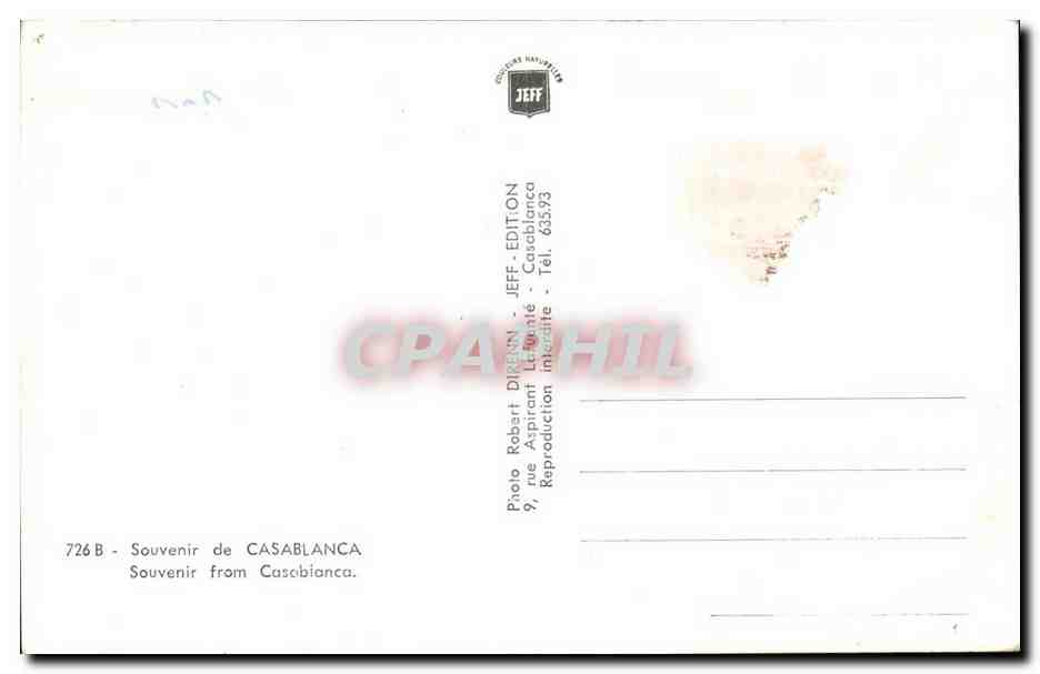 Afrique - Africa - Maroc - Marocco - Souvenir de5Casablanca - CPA  — Verso