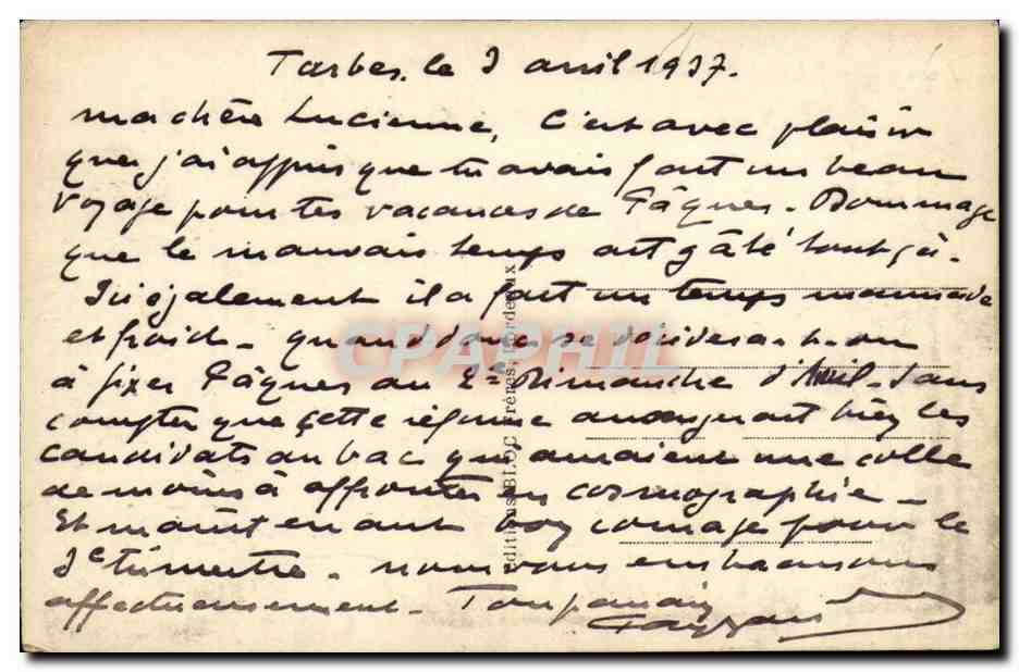 Lourdes - Les Pyranees Le Gave La Basilique Le Vieux Chateau - CPA  — Verso