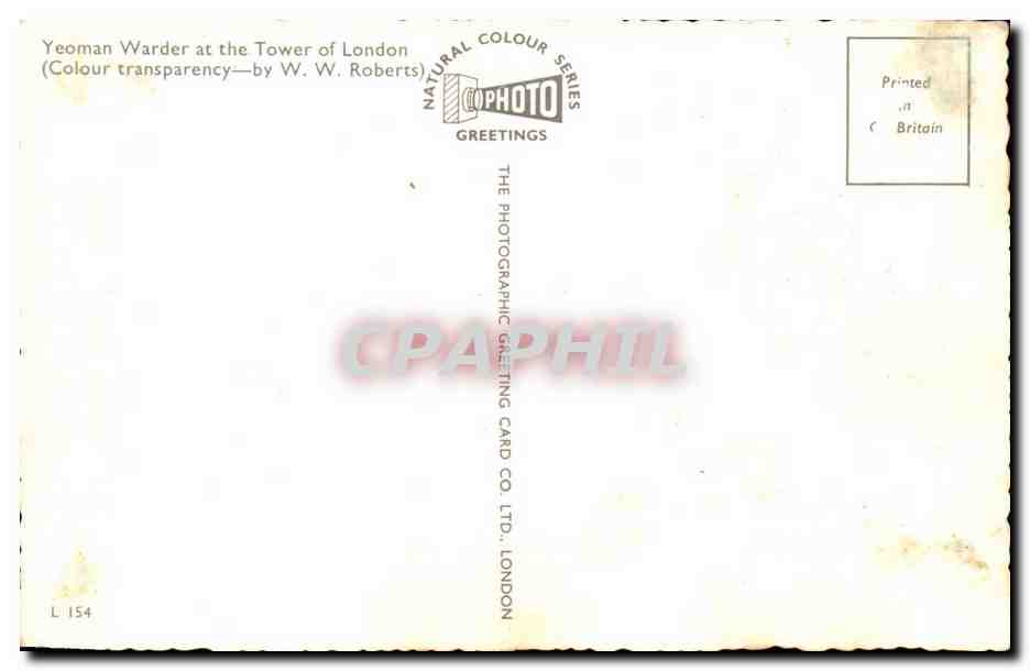 England - Angleterre - Yeoman Warder at the Tower of London - CPA  — Verso