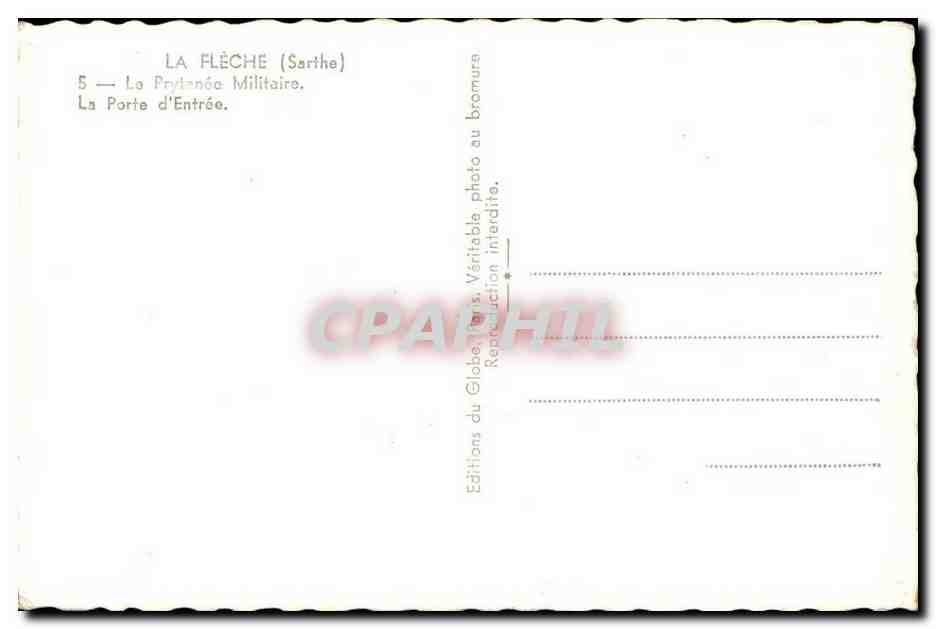 la Fleche - la Pyrtanee Militaire La Porte d'Entree - CPA  — Rückseite