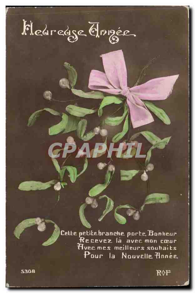 Fantaisie - Fetes - Heureuse Annee - Cette petite branche porte bonheur - CPA 