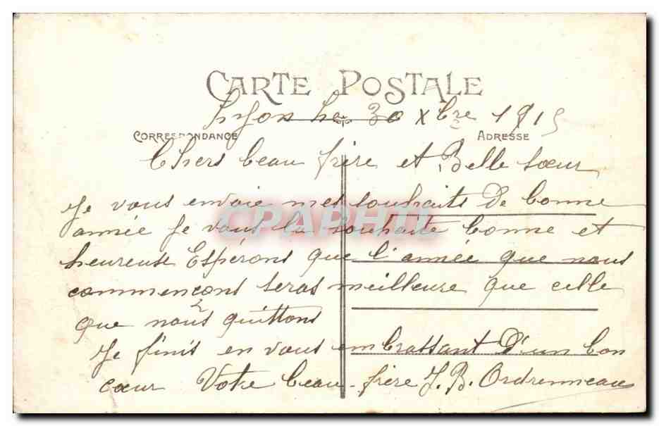 Lyon - Place Bellecour et coteau de fourviere - CPA  — Verso