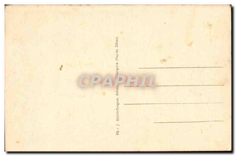 Le Mont Dore - Funiculaire de Capucin - CPA  — Verso
